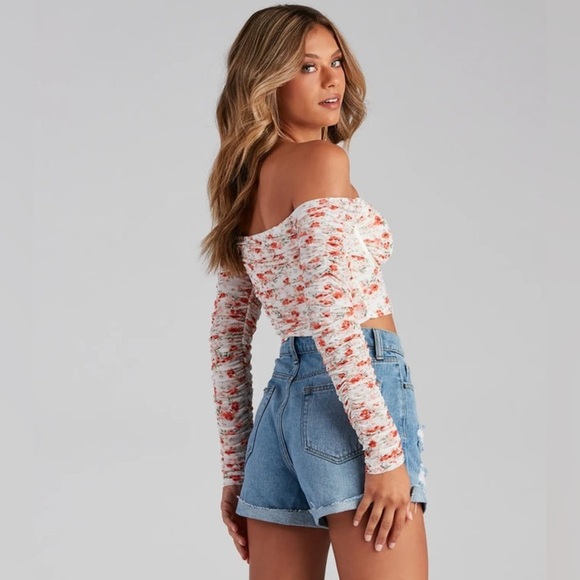 WINDSOR ~ Sweet Moments Ruched‎ Floral Bustier NWT Small - Picture 3 of 9